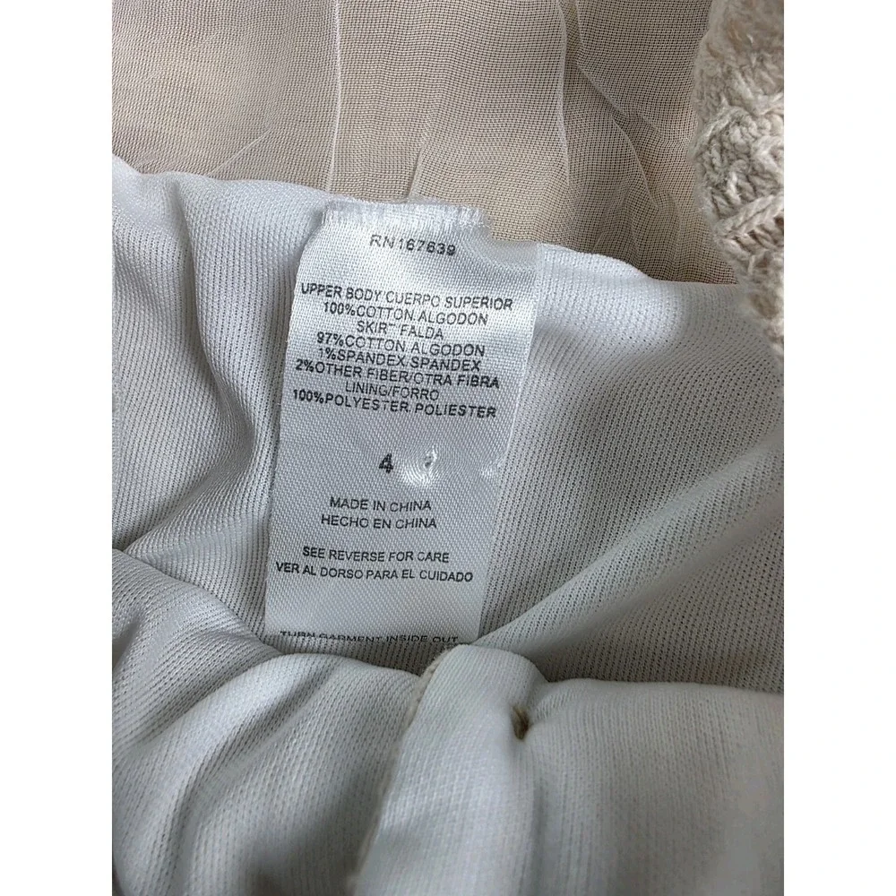 Crochet Tank Top Bohemian Size 4T 100% Cotton - Picture 3 of 8